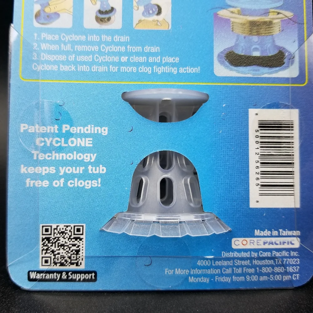 Dr. Rooter HAIR CYCLONE Drain Hair & Clogs STOPPER for Shower & Bath Tub Drains